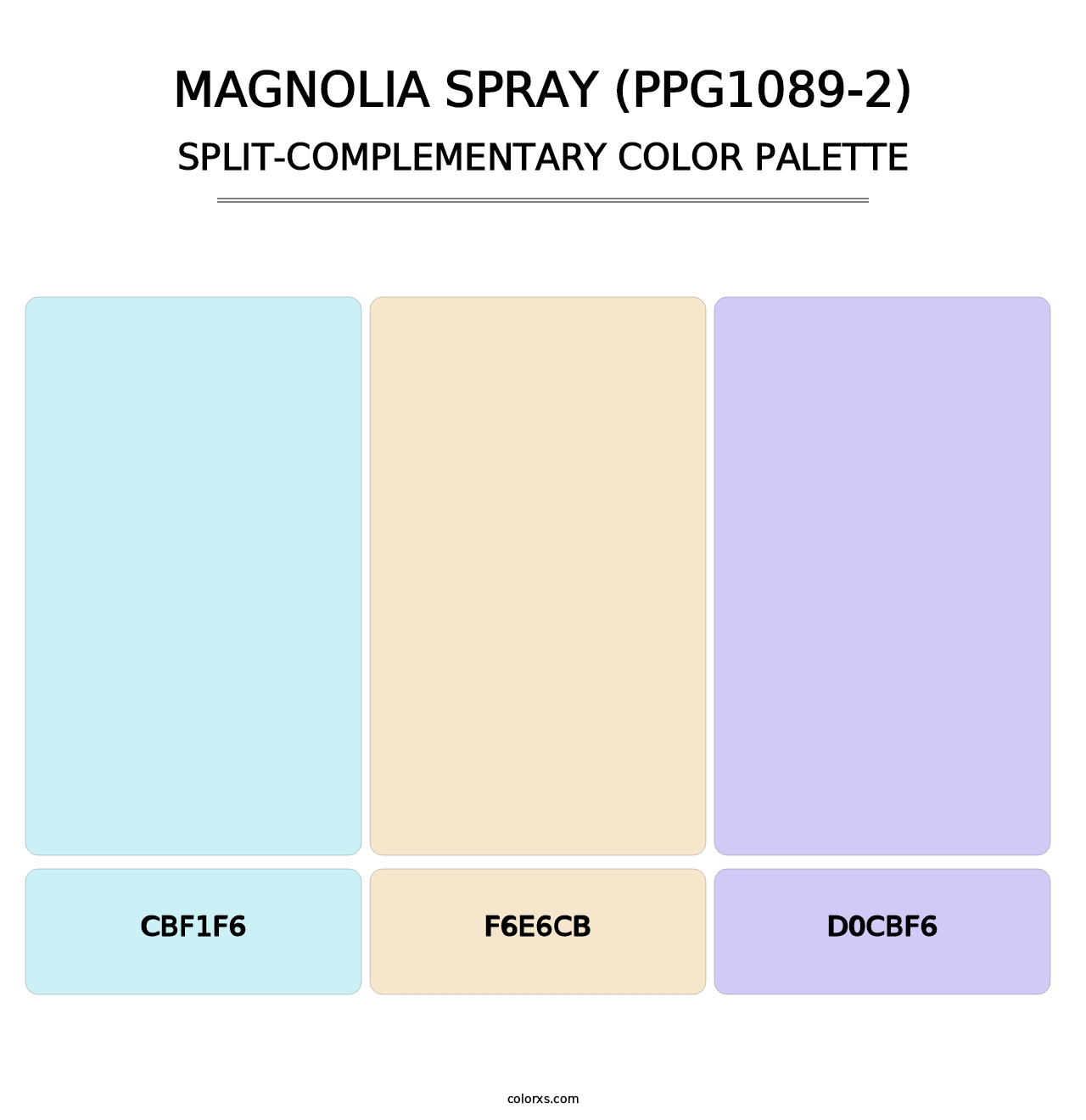 Magnolia Spray (PPG1089-2) - Split-Complementary Color Palette
