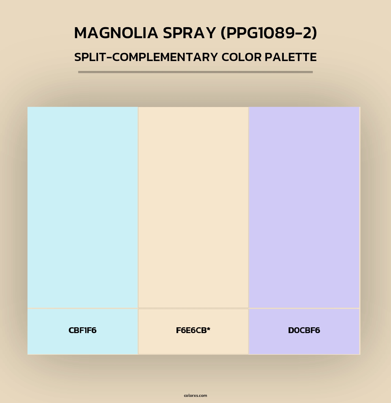 Magnolia Spray (PPG1089-2) - Split-Complementary Color Palette