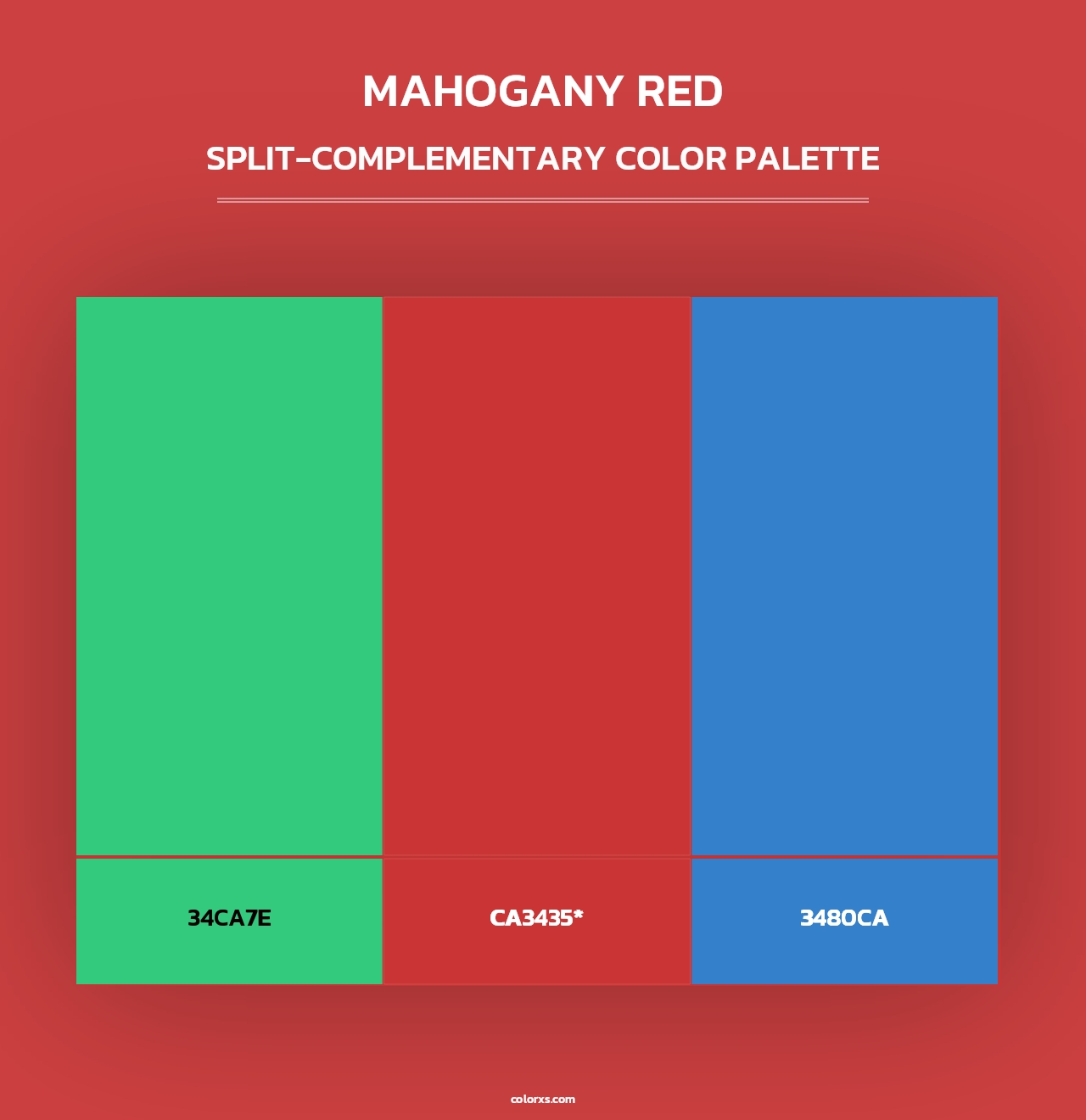 Mahogany Red - Split-Complementary Color Palette