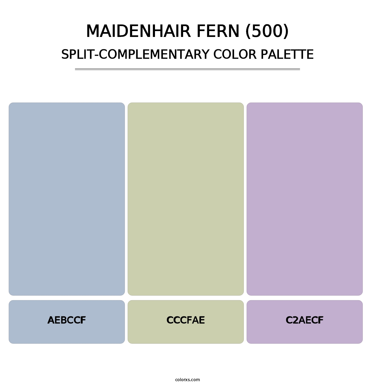 Maidenhair Fern (500) - Split-Complementary Color Palette
