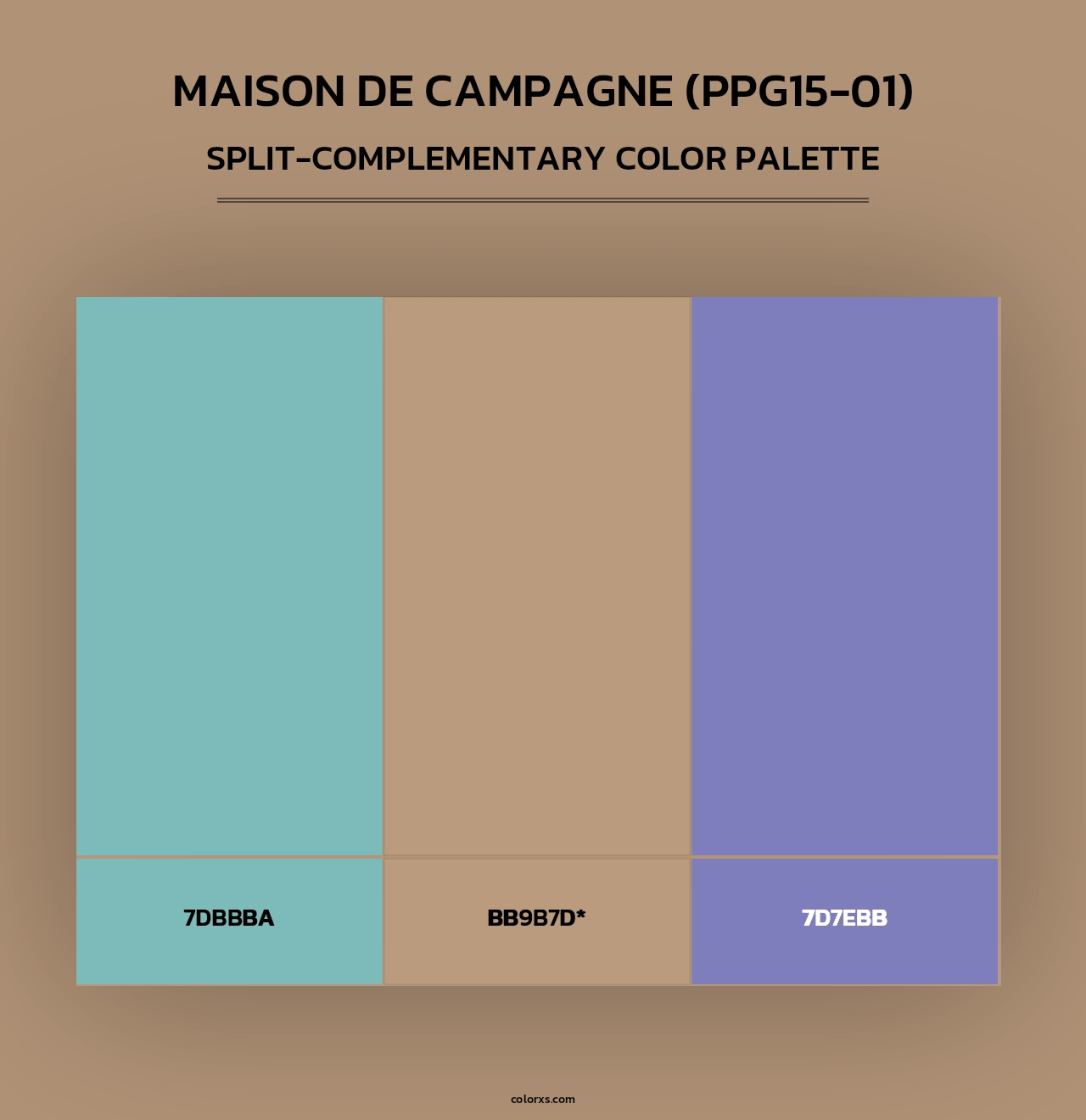 Maison De Campagne (PPG15-01) - Split-Complementary Color Palette