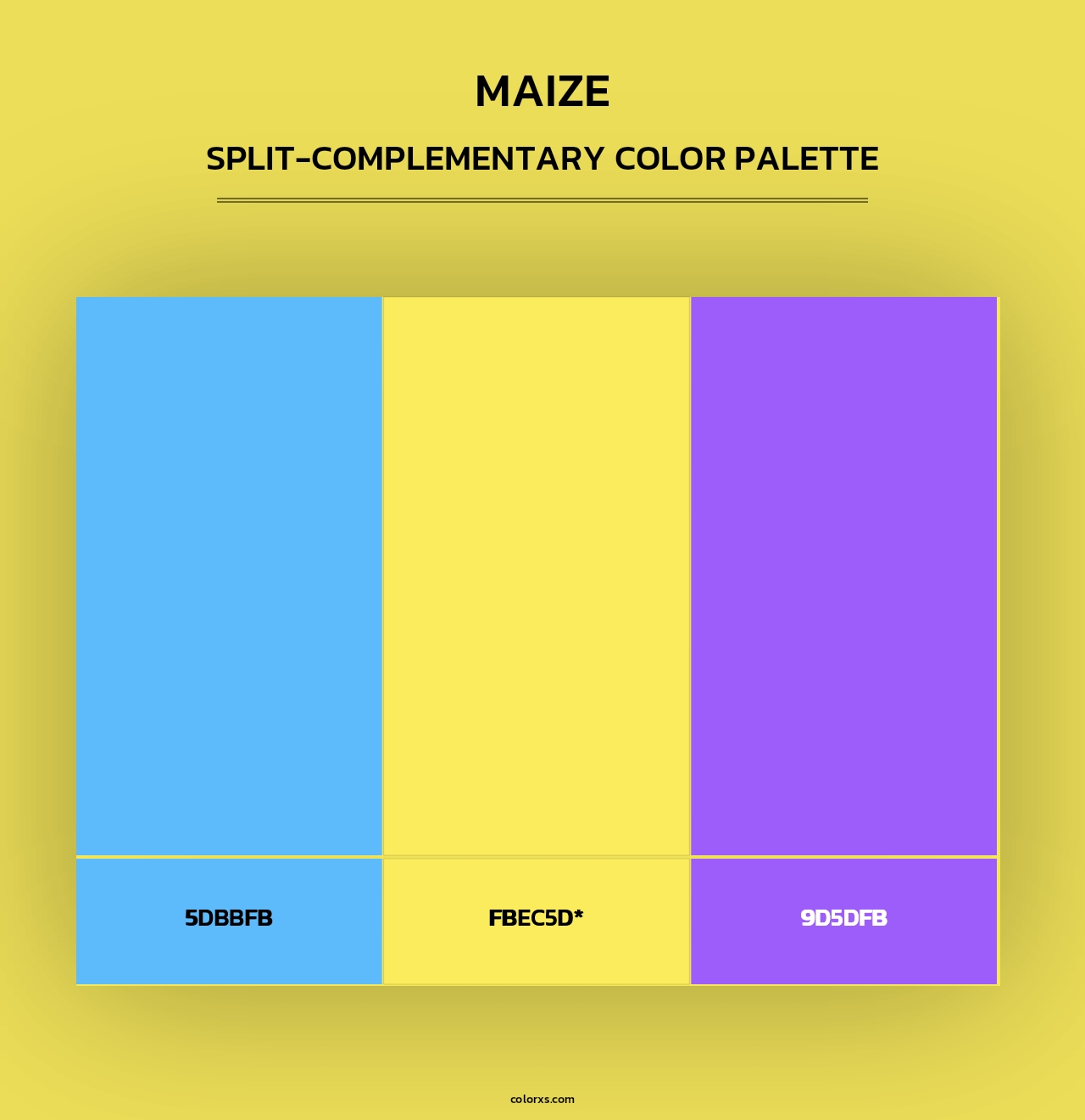 Maize - Split-Complementary Color Palette