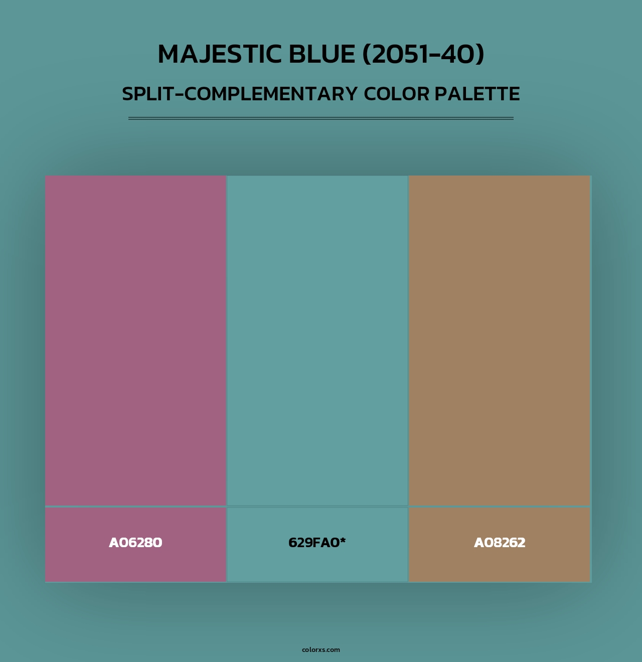 Majestic Blue (2051-40) - Split-Complementary Color Palette