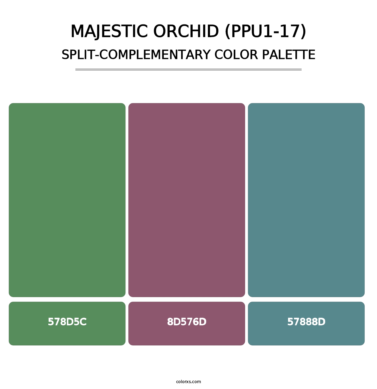Majestic Orchid (PPU1-17) - Split-Complementary Color Palette