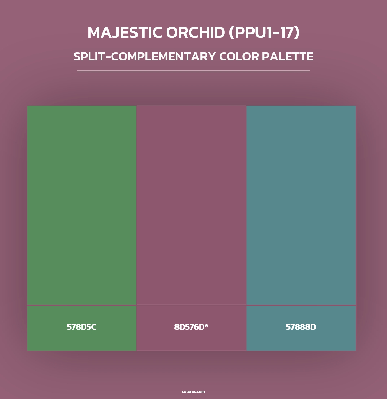 Majestic Orchid (PPU1-17) - Split-Complementary Color Palette