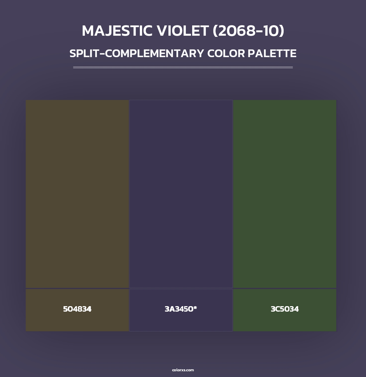 Majestic Violet (2068-10) - Split-Complementary Color Palette