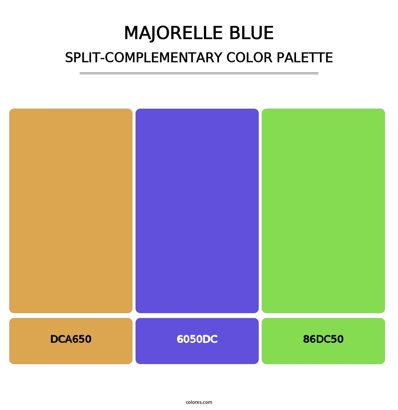 Majorelle Blue - Split-Complementary Color Palette