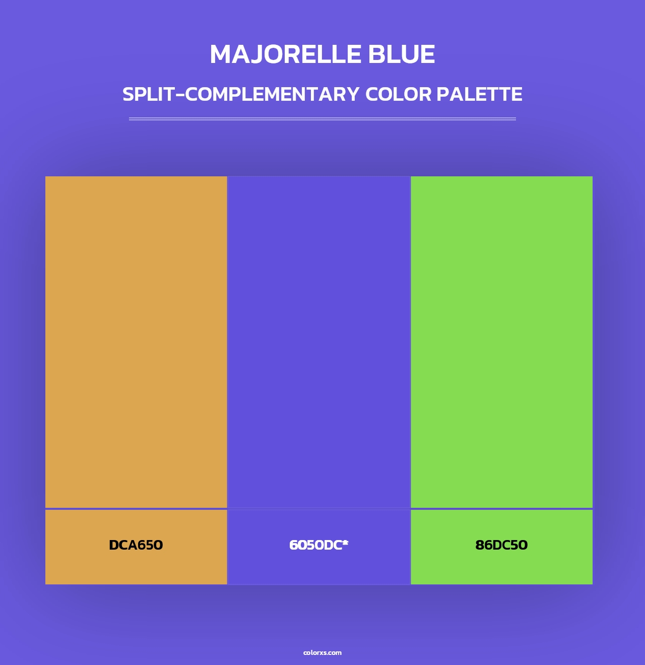 Majorelle Blue - Split-Complementary Color Palette