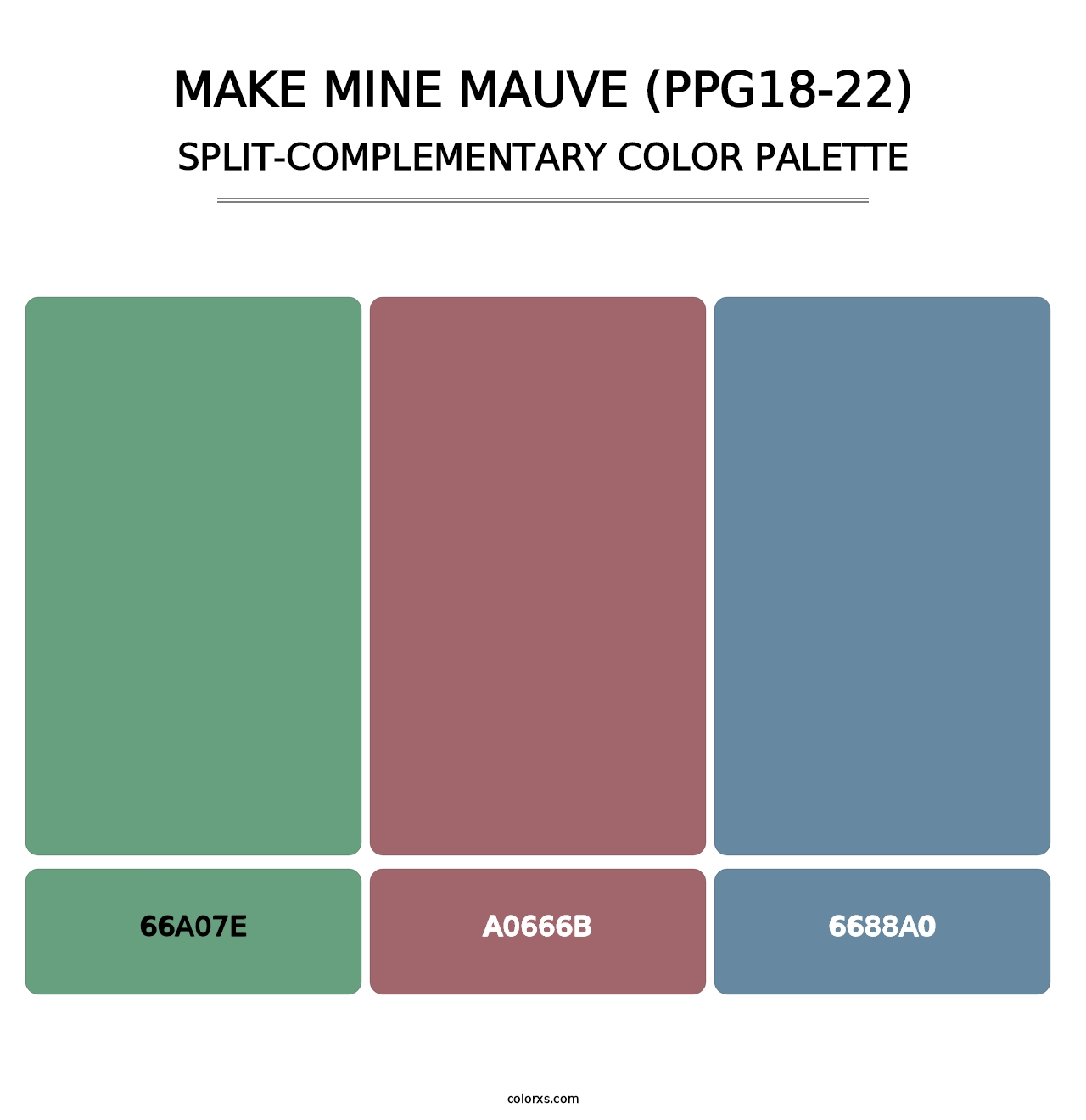 Make Mine Mauve (PPG18-22) - Split-Complementary Color Palette