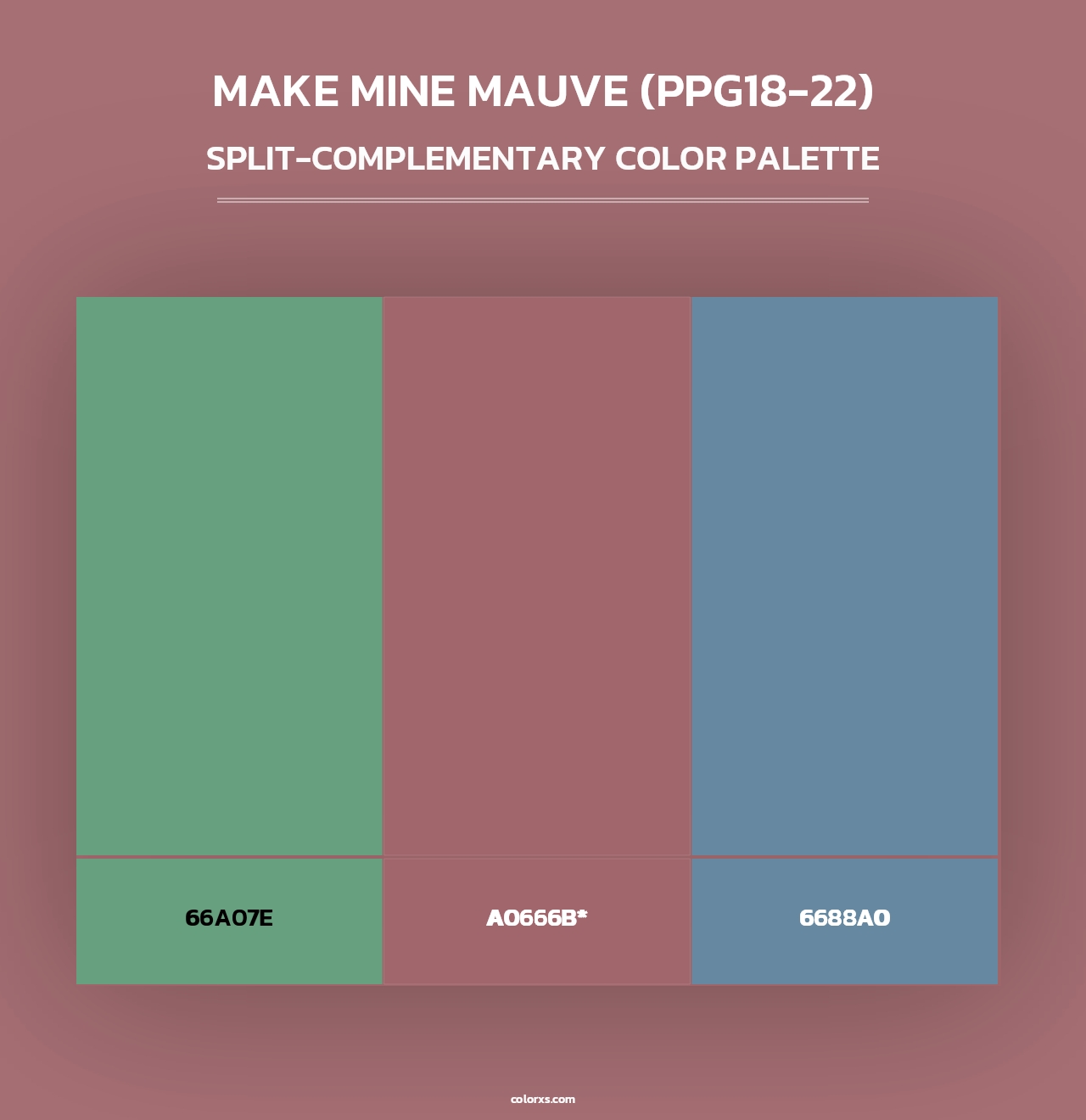 Make Mine Mauve (PPG18-22) - Split-Complementary Color Palette