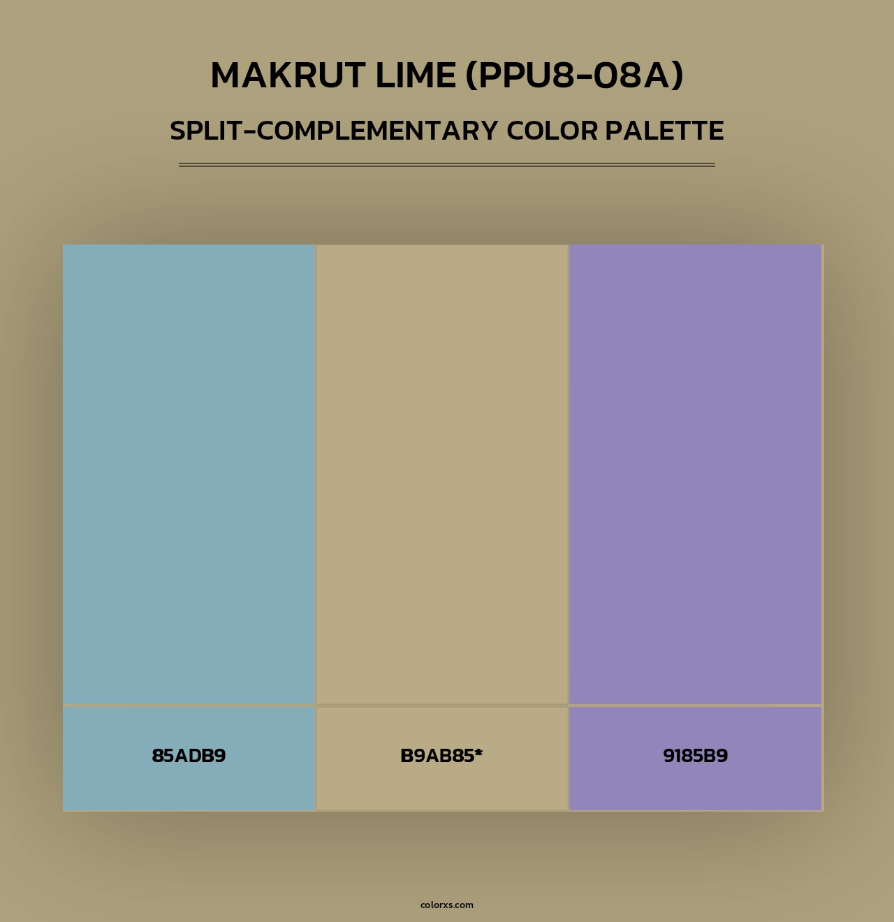 Makrut Lime (PPU8-08A) - Split-Complementary Color Palette