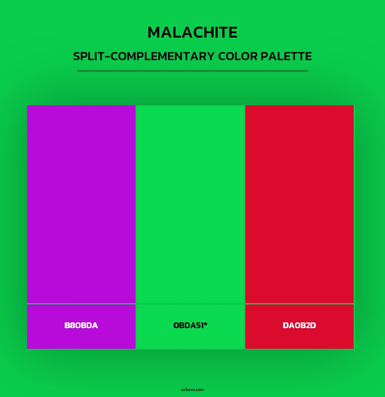 Malachite - Split-Complementary Color Palette