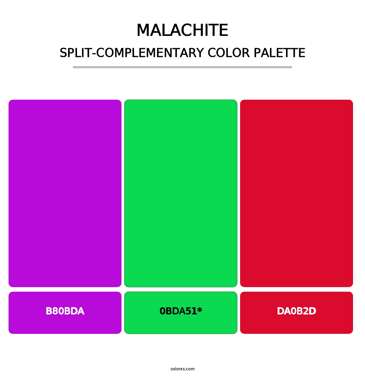 Malachite - Split-Complementary Color Palette