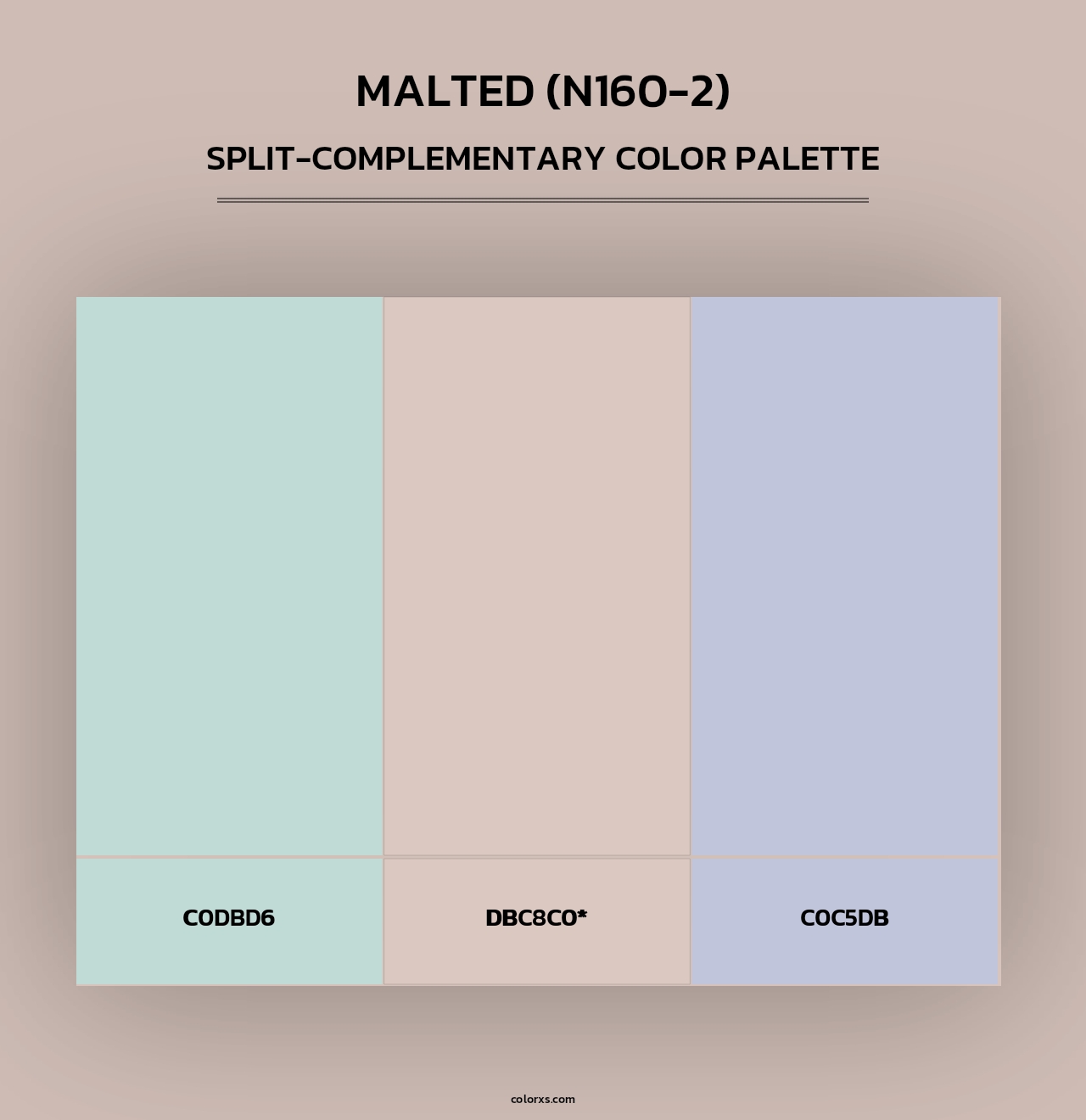 Malted (N160-2) - Split-Complementary Color Palette