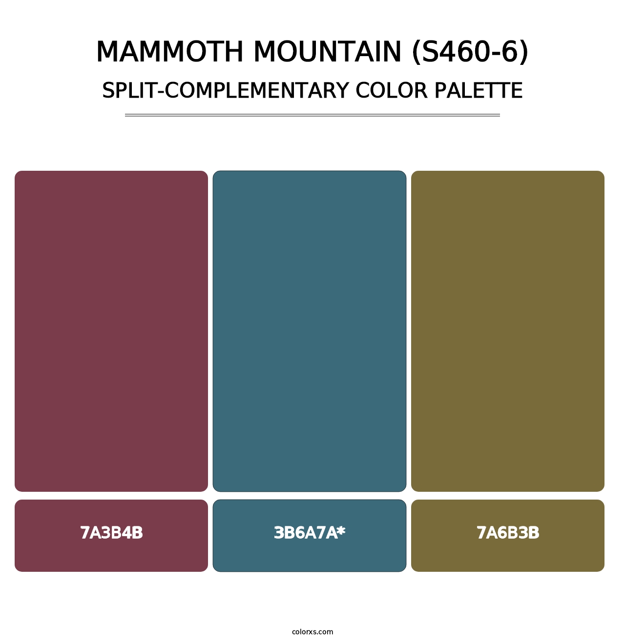 Mammoth Mountain (S460-6) - Split-Complementary Color Palette