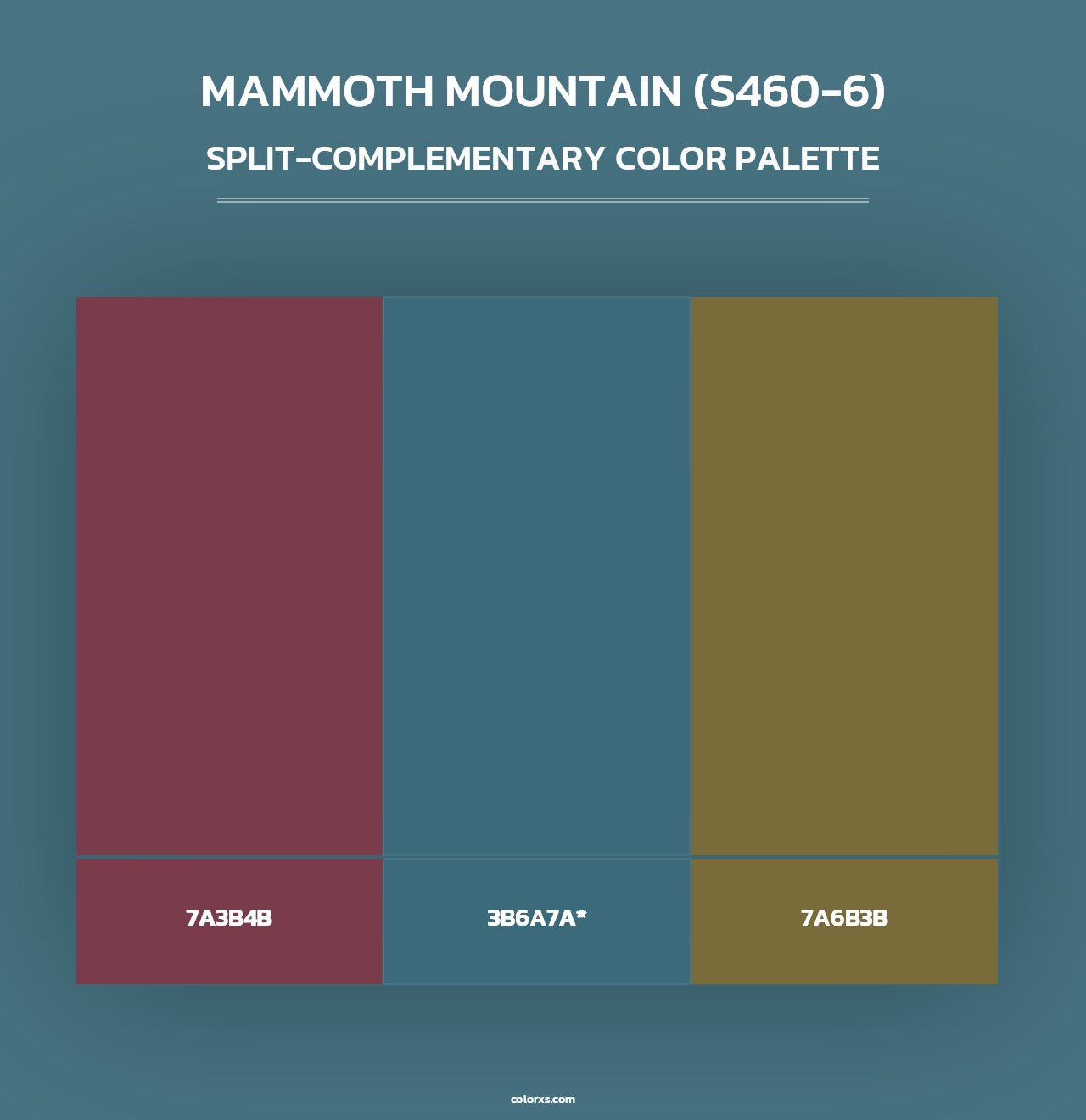 Mammoth Mountain (S460-6) - Split-Complementary Color Palette