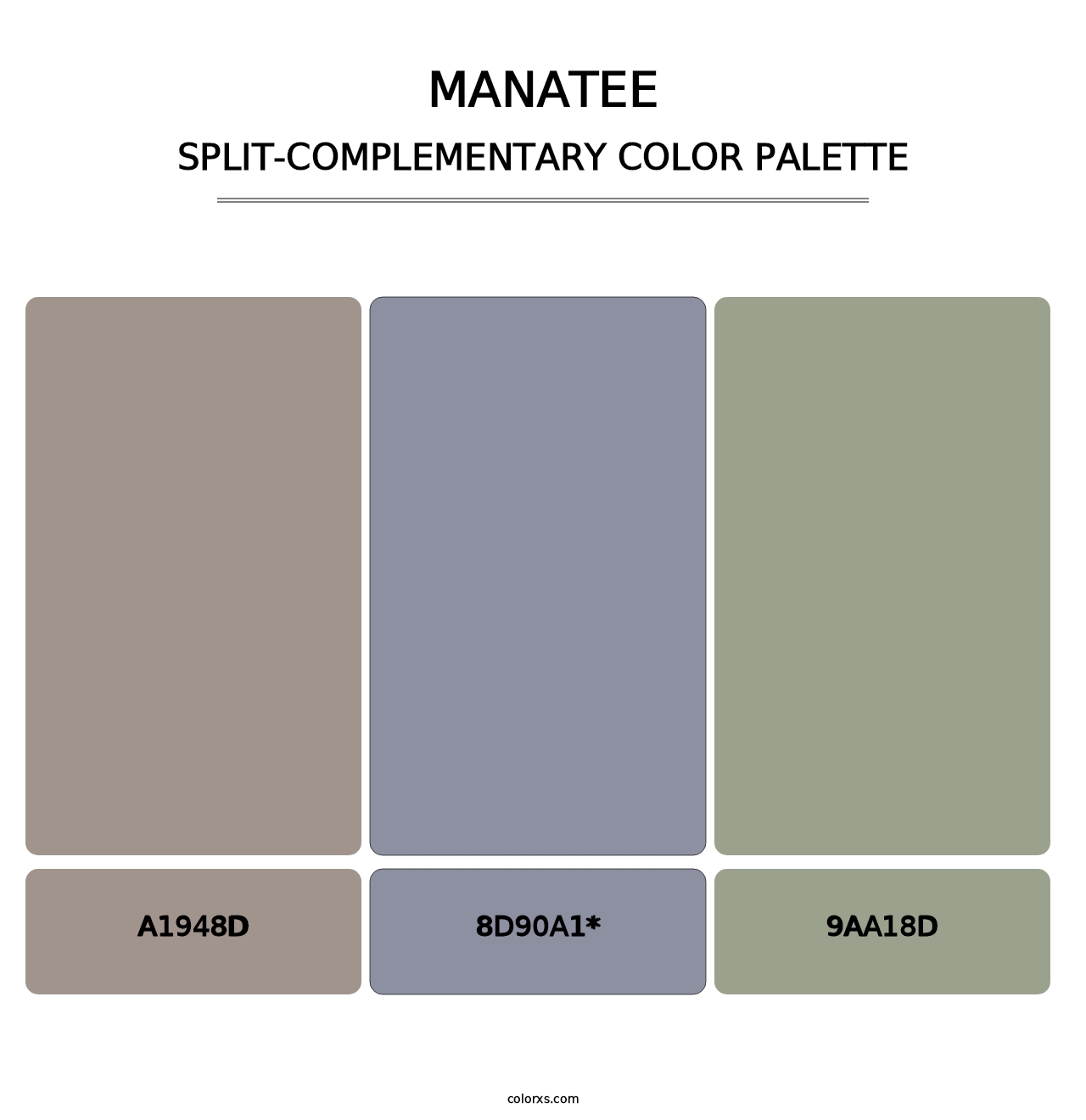 Manatee - Split-Complementary Color Palette