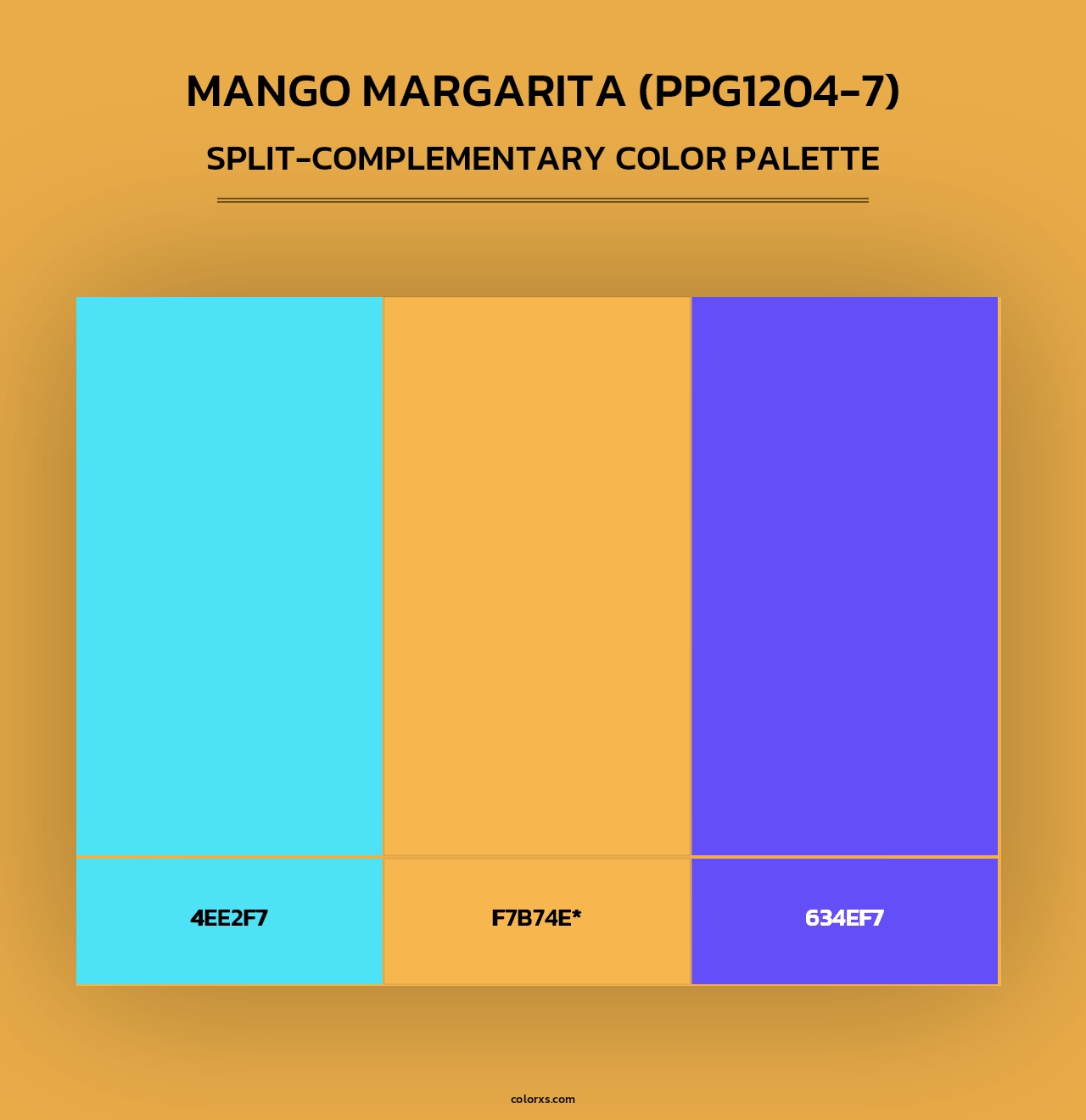Mango Margarita (PPG1204-7) - Split-Complementary Color Palette