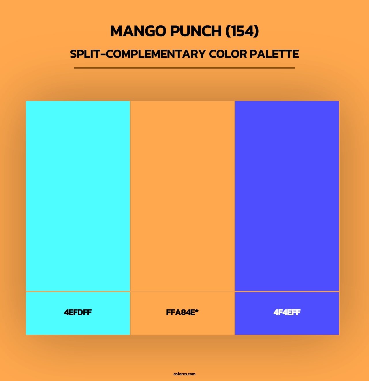 Mango Punch (154) - Split-Complementary Color Palette