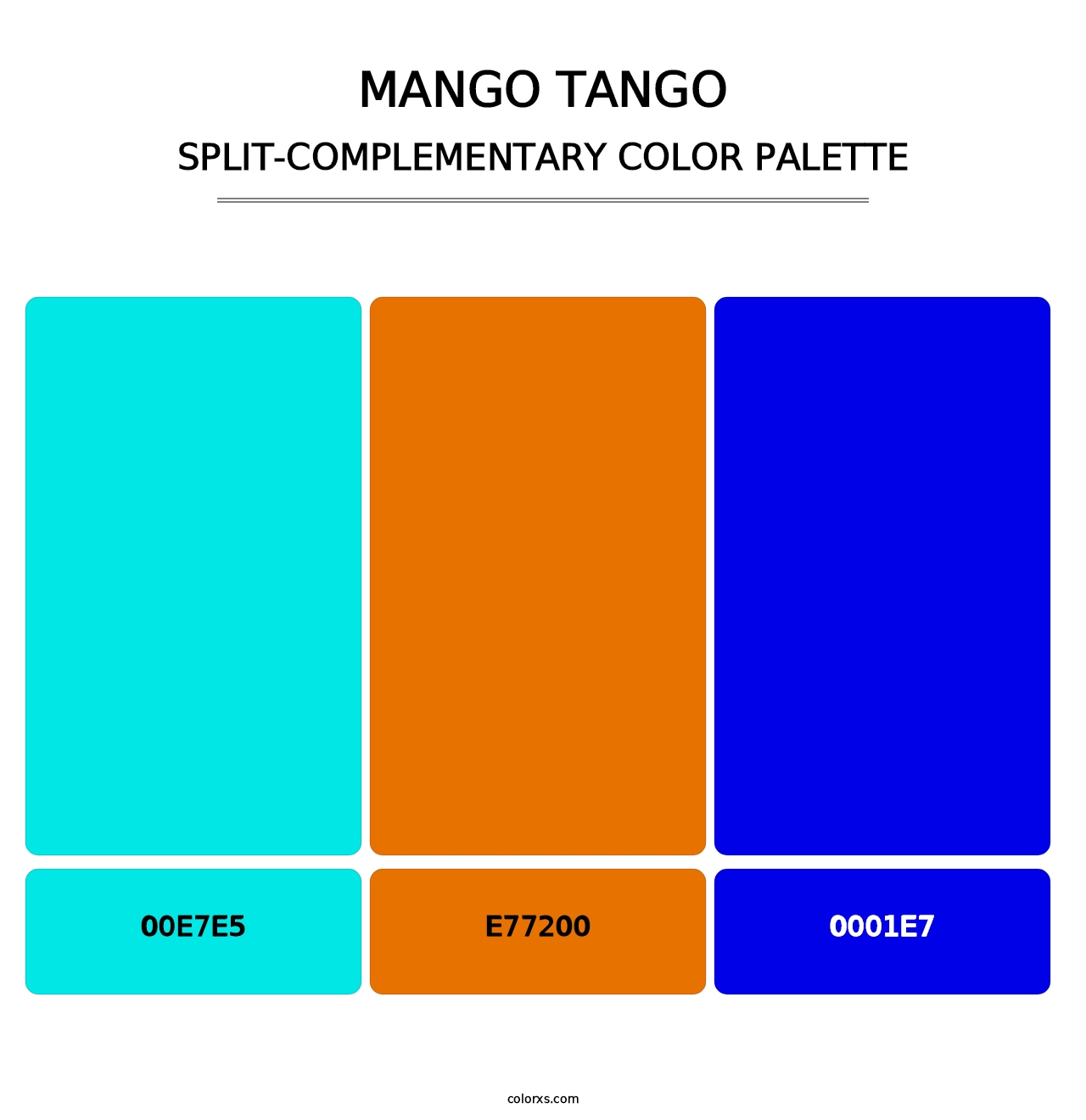 Mango Tango - Split-Complementary Color Palette