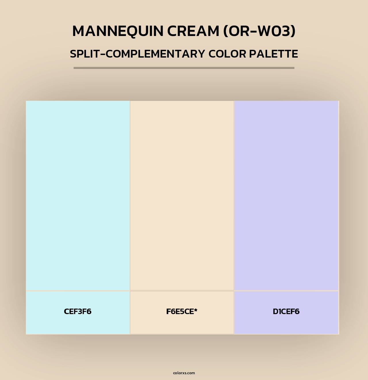 Mannequin Cream (OR-W03) - Split-Complementary Color Palette