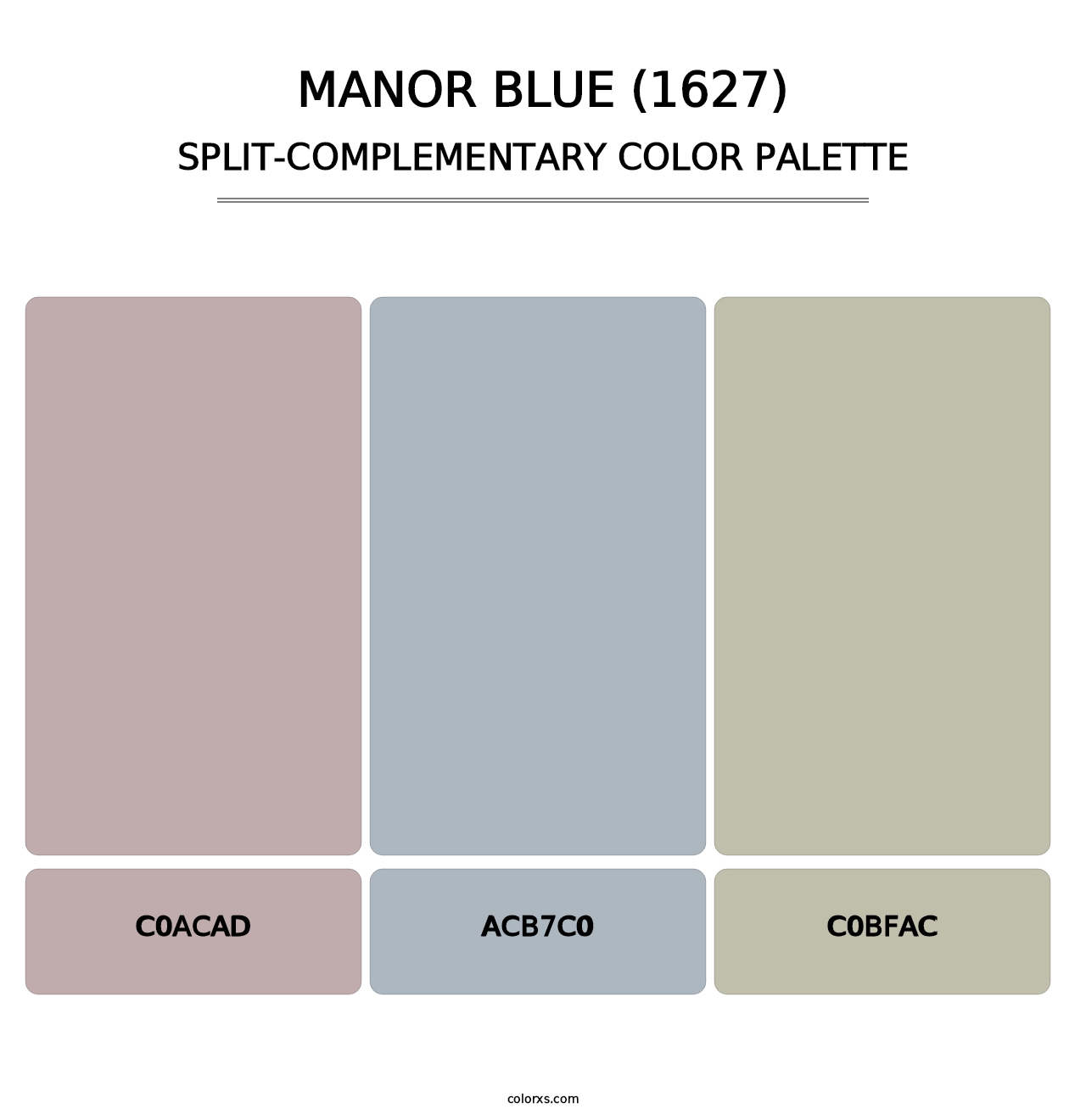 Manor Blue (1627) - Split-Complementary Color Palette