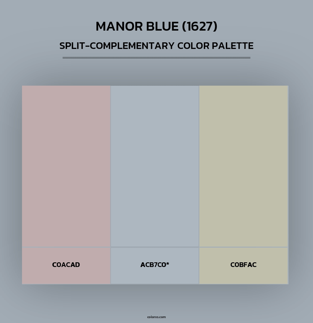 Manor Blue (1627) - Split-Complementary Color Palette