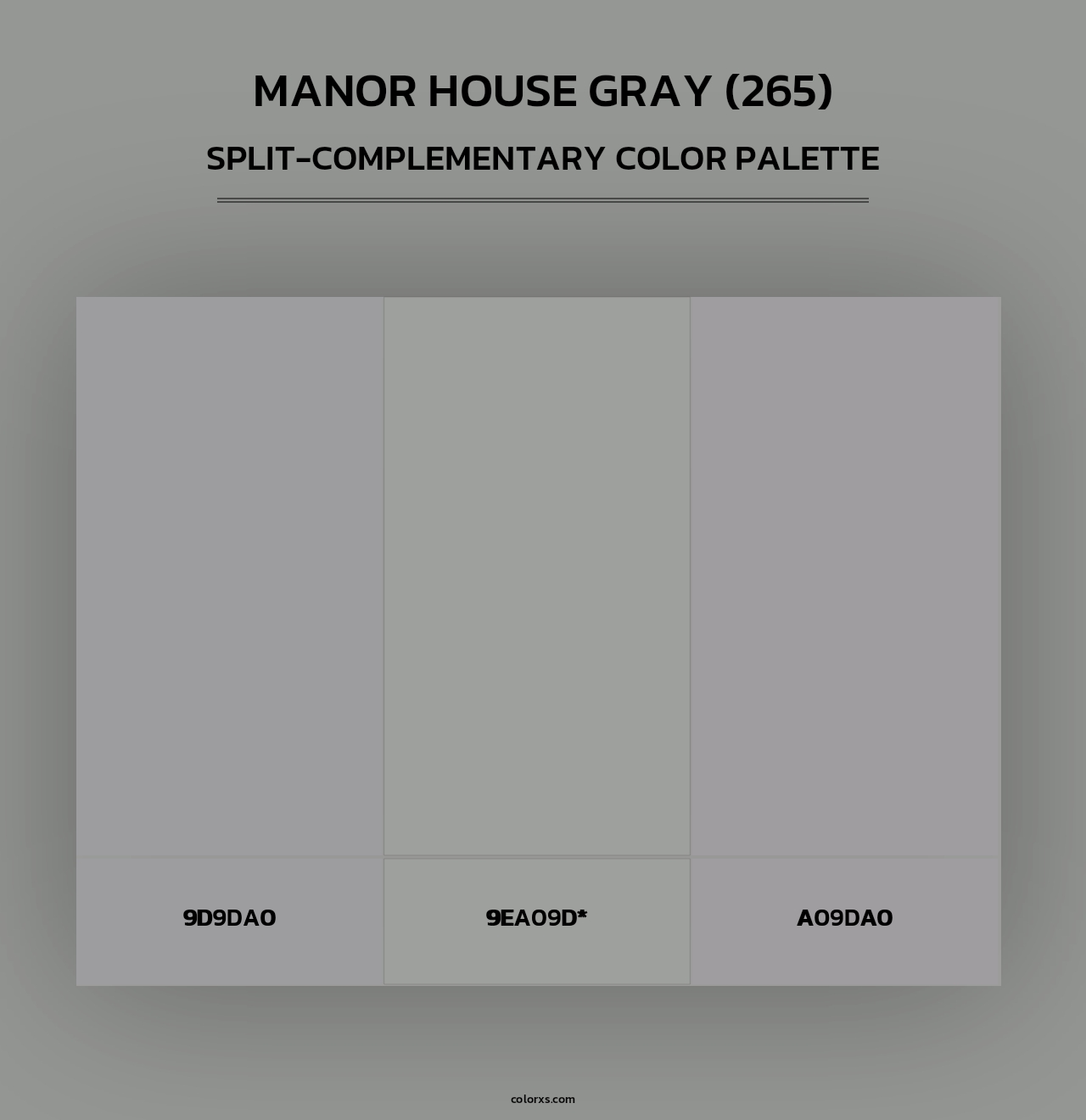 Manor House Gray (265) - Split-Complementary Color Palette