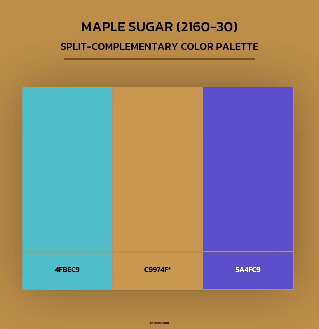 Maple Sugar (2160-30) - Split-Complementary Color Palette