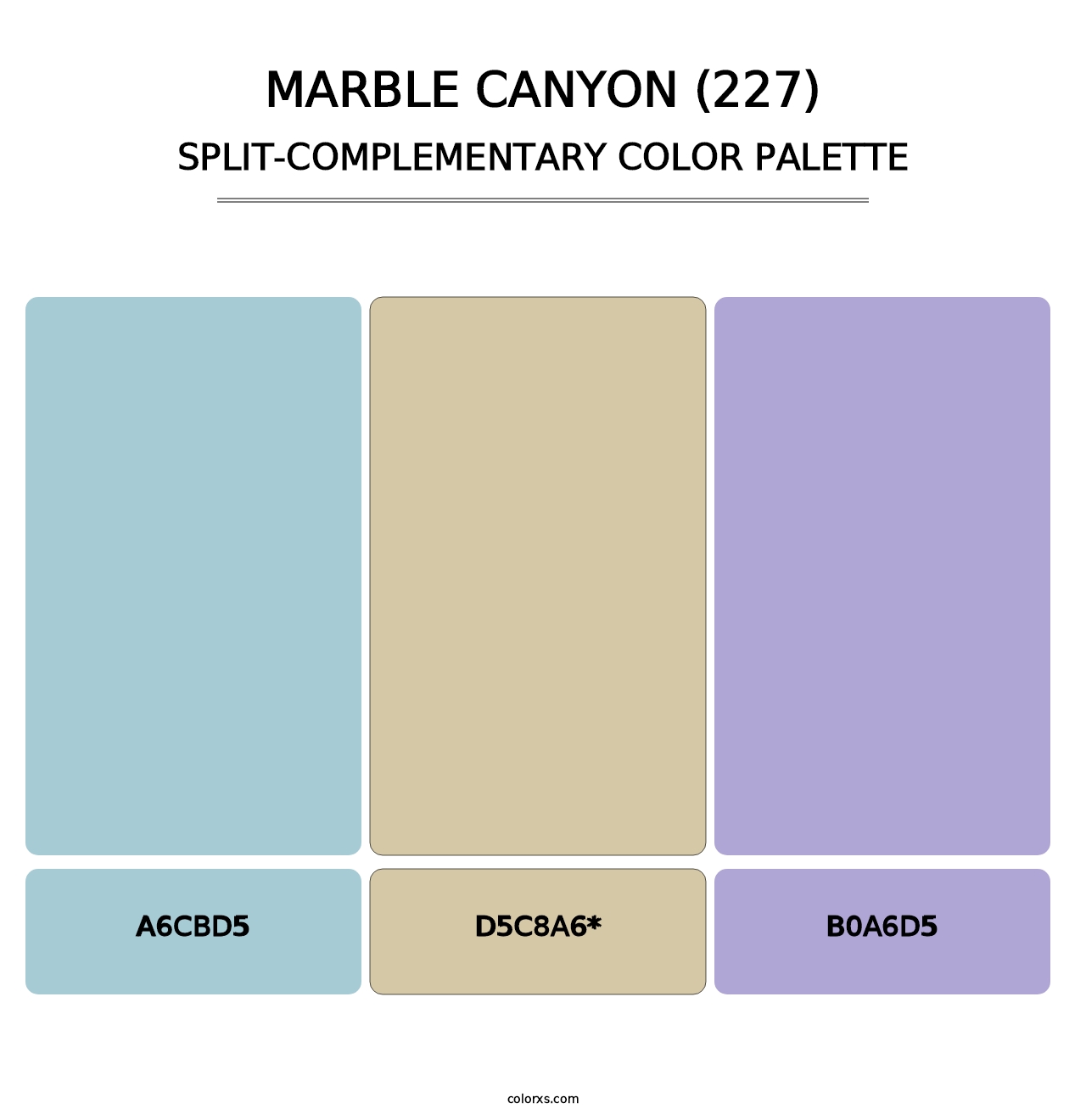 Marble Canyon (227) - Split-Complementary Color Palette