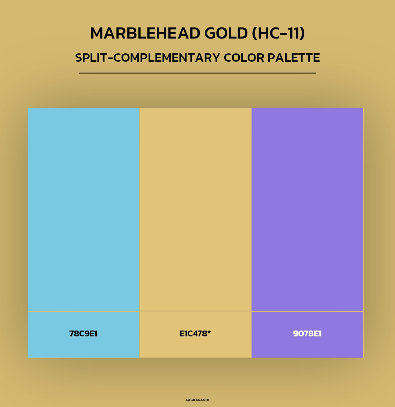 Marblehead Gold (HC-11) - Split-Complementary Color Palette