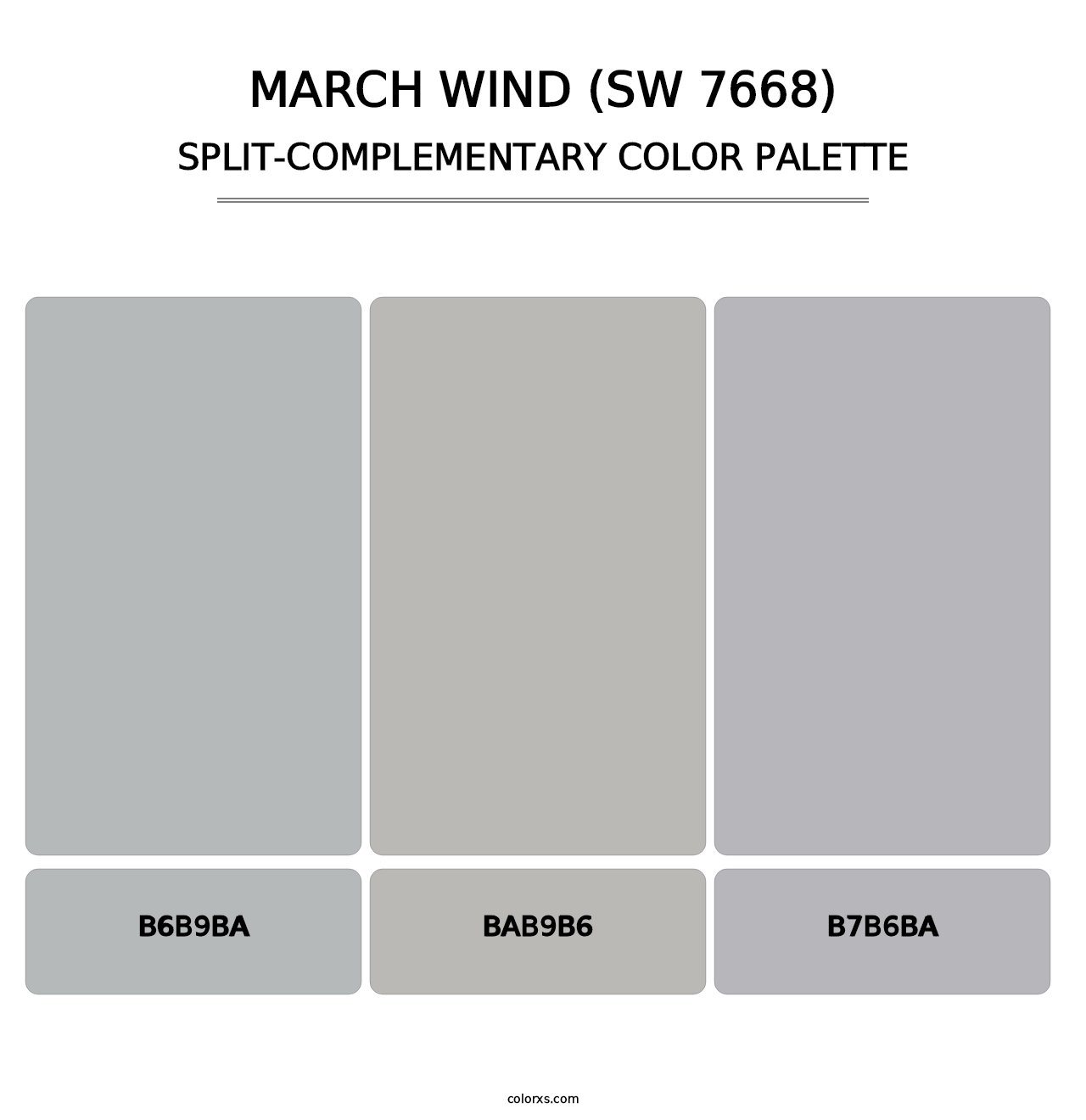 March Wind (SW 7668) - Split-Complementary Color Palette