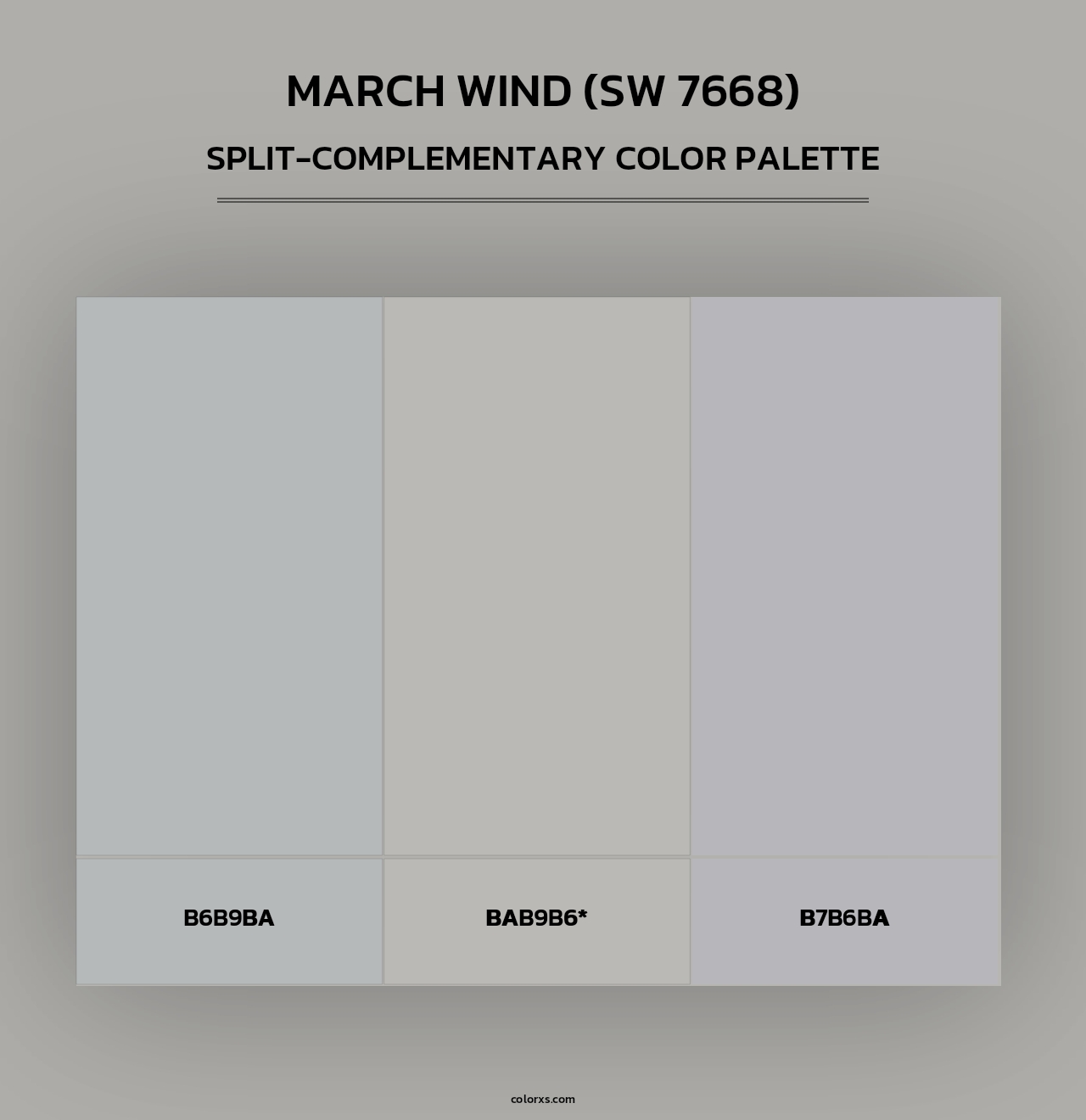 March Wind (SW 7668) - Split-Complementary Color Palette