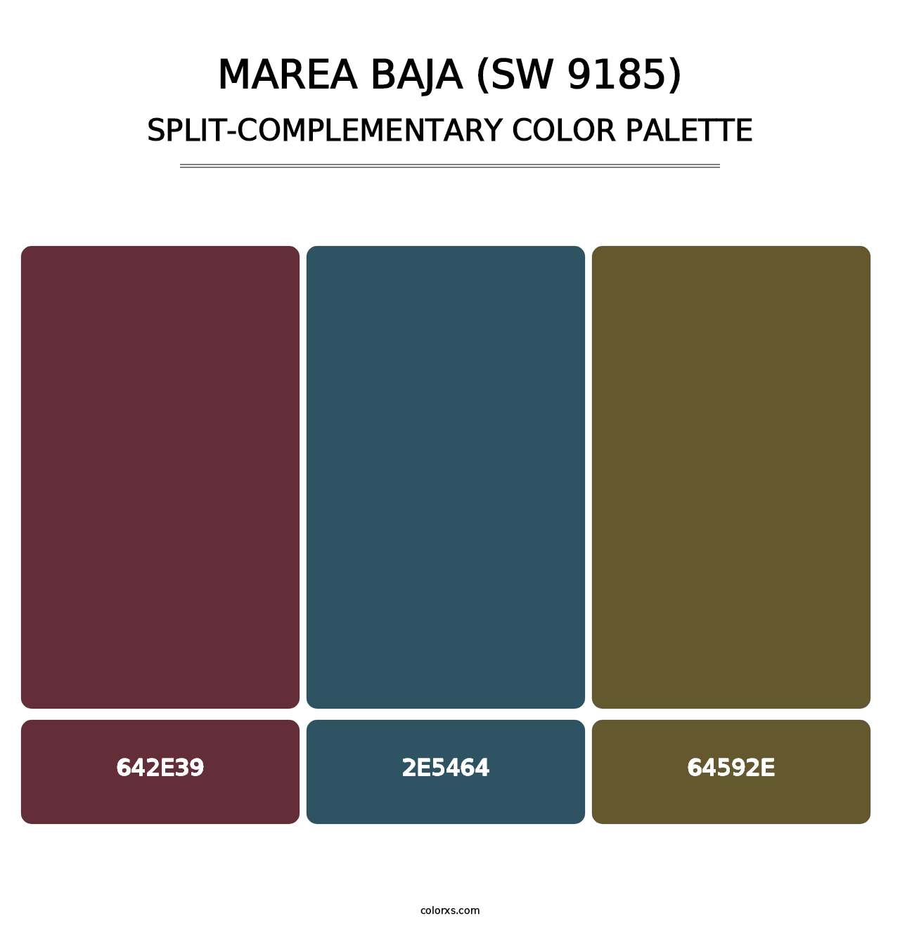 Marea Baja (SW 9185) - Split-Complementary Color Palette
