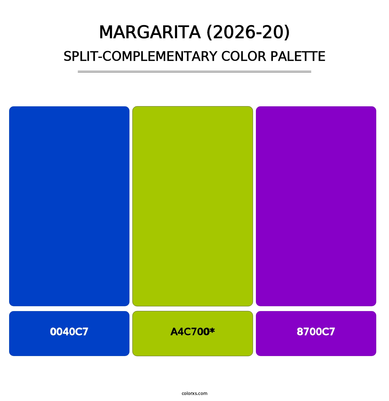 Margarita (2026-20) - Split-Complementary Color Palette