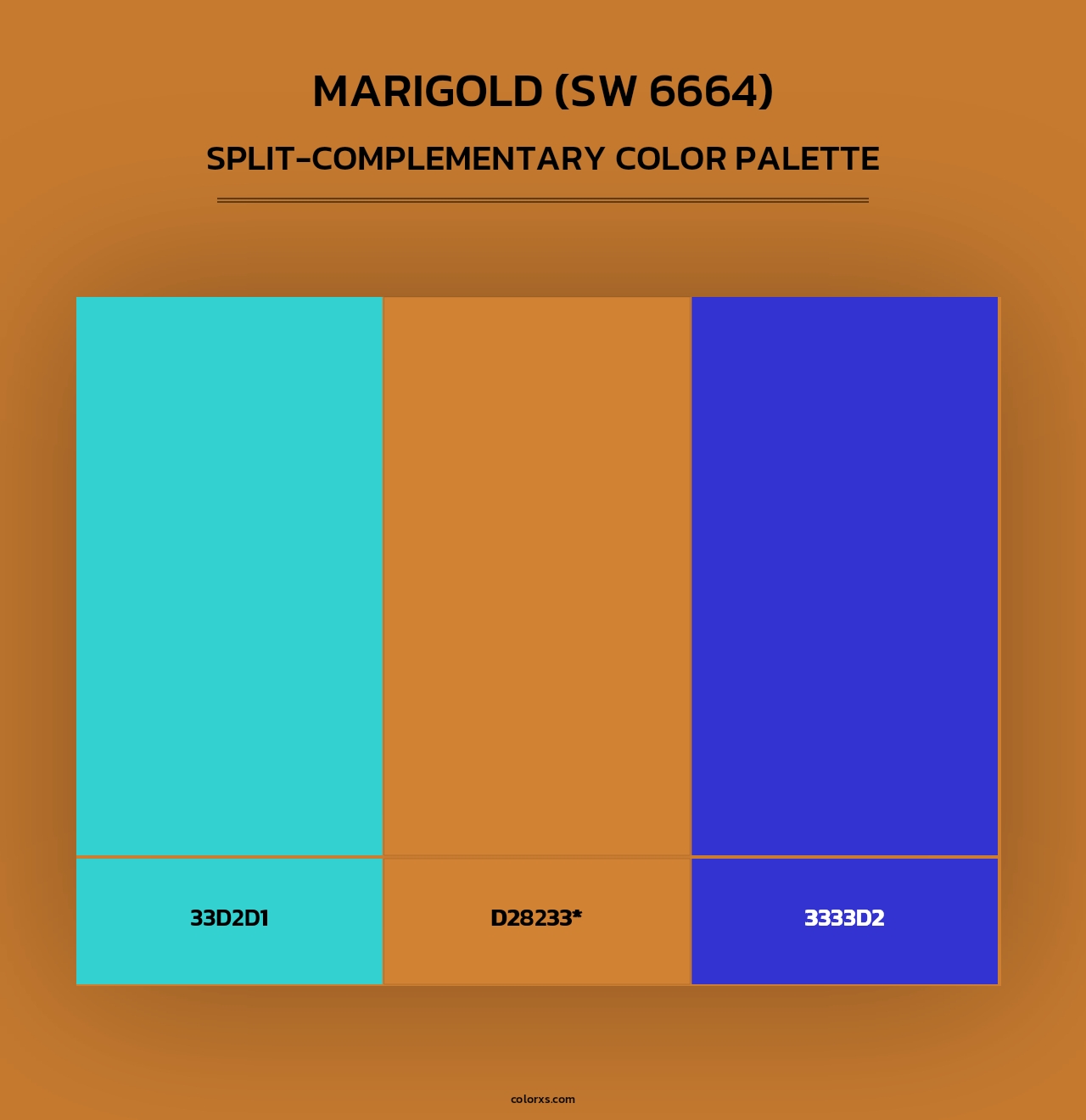Marigold (SW 6664) - Split-Complementary Color Palette