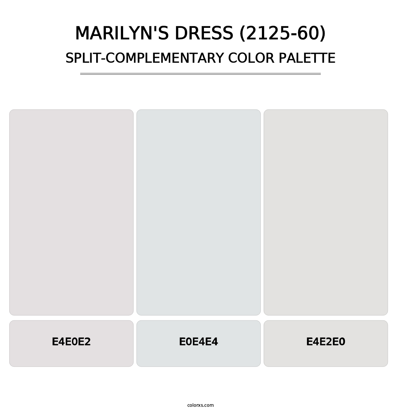 Marilyn's Dress (2125-60) - Split-Complementary Color Palette