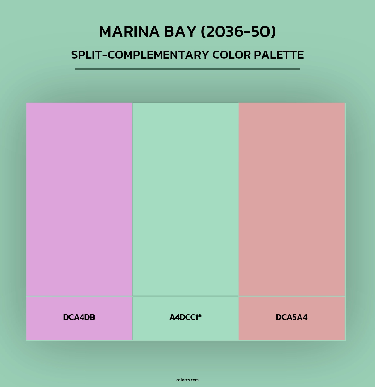 Marina Bay (2036-50) - Split-Complementary Color Palette