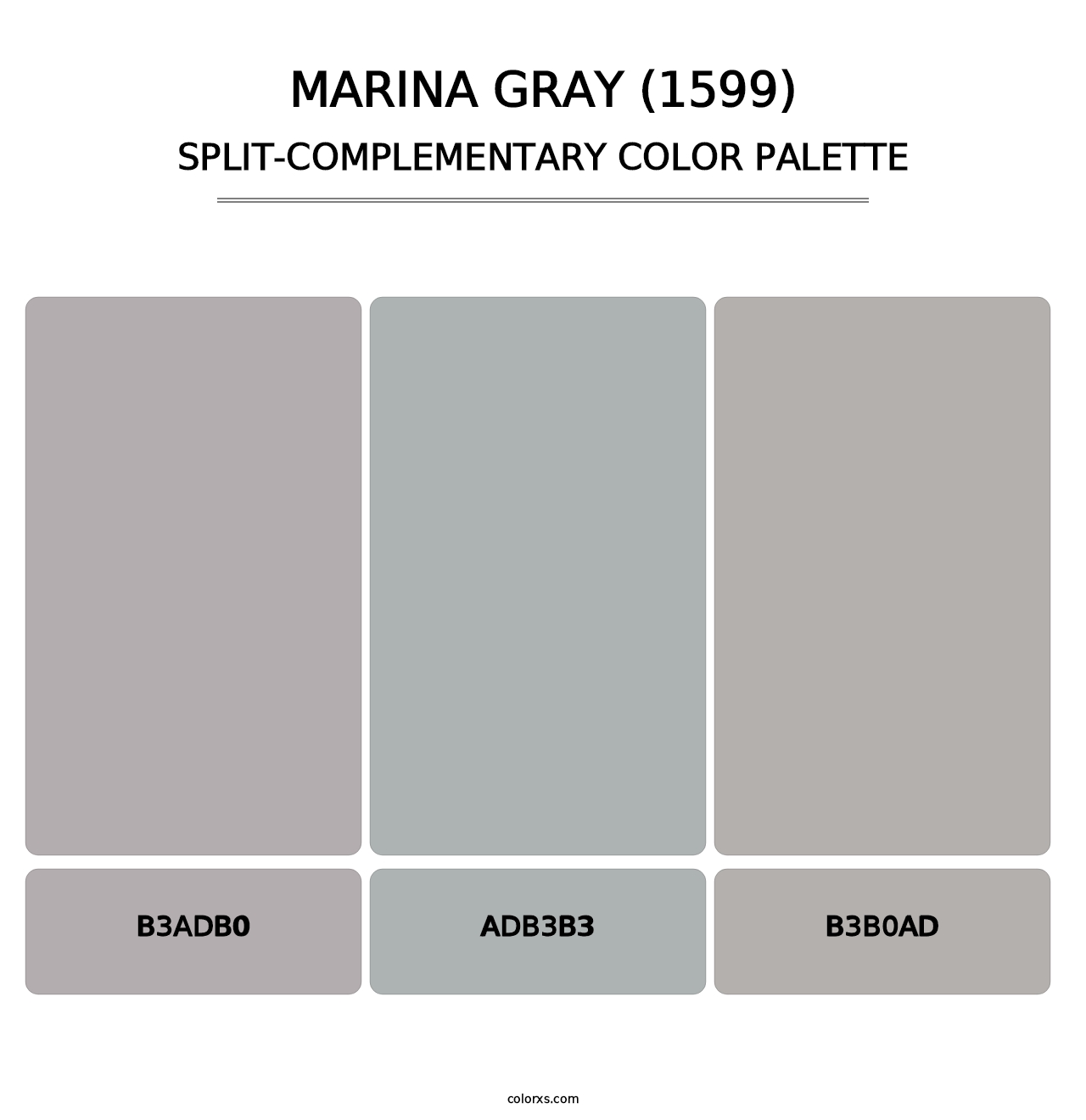 Marina Gray (1599) - Split-Complementary Color Palette