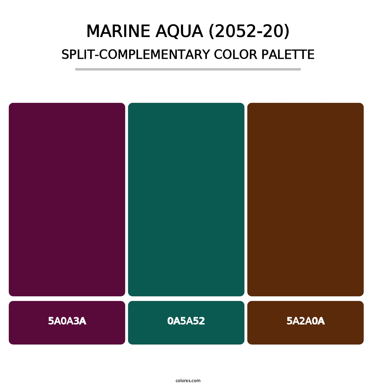 Marine Aqua (2052-20) - Split-Complementary Color Palette