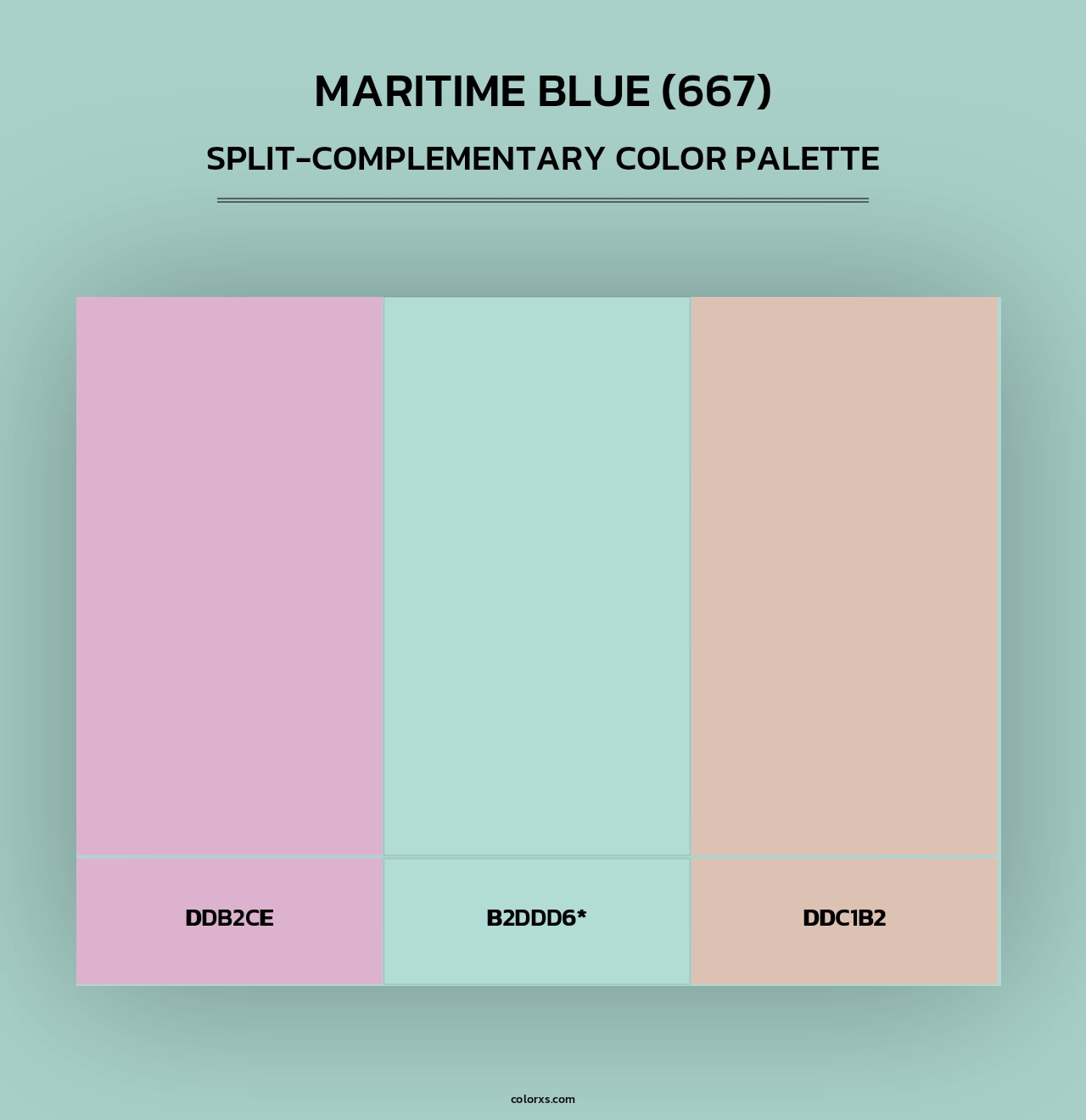 Maritime Blue (667) - Split-Complementary Color Palette