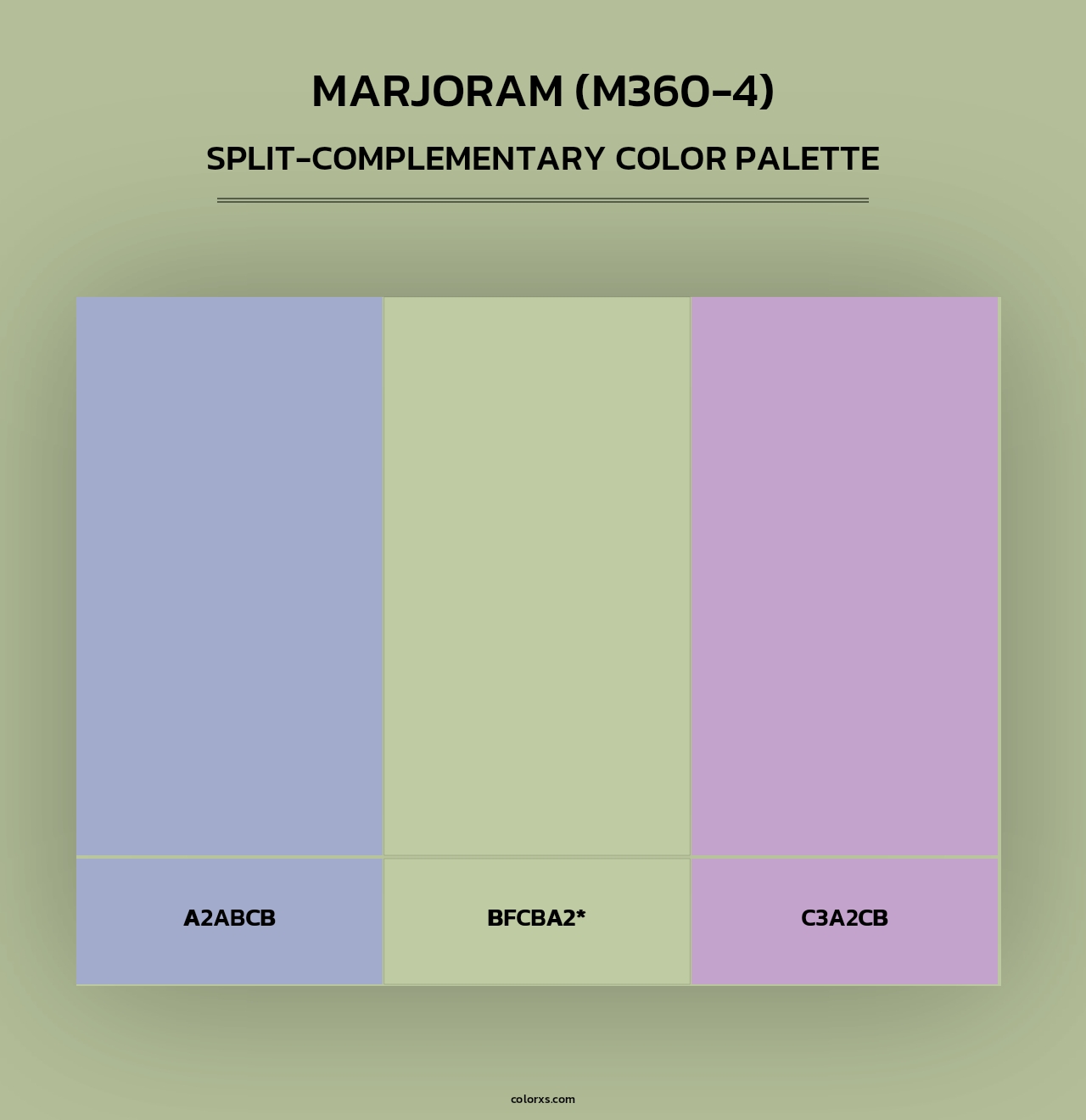 Marjoram (M360-4) - Split-Complementary Color Palette