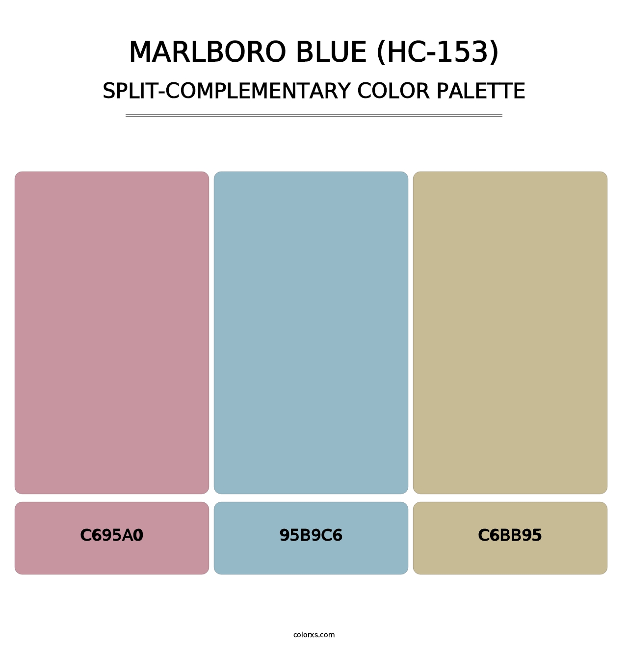 Marlboro Blue (HC-153) - Split-Complementary Color Palette