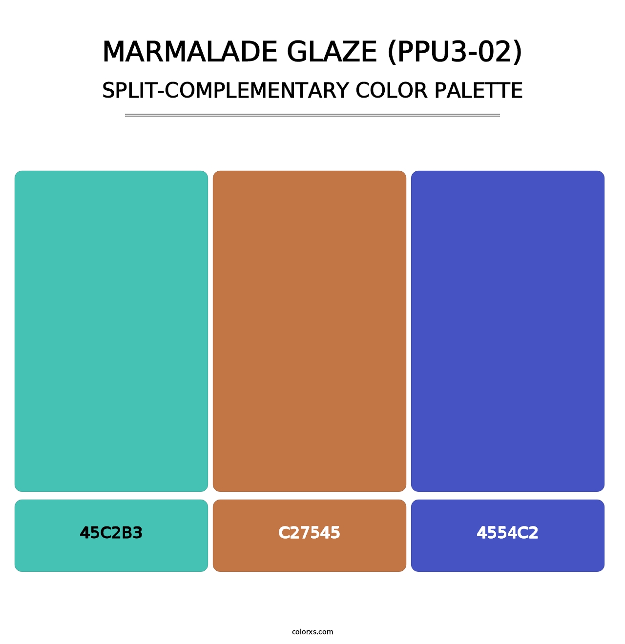 Marmalade Glaze (PPU3-02) - Split-Complementary Color Palette