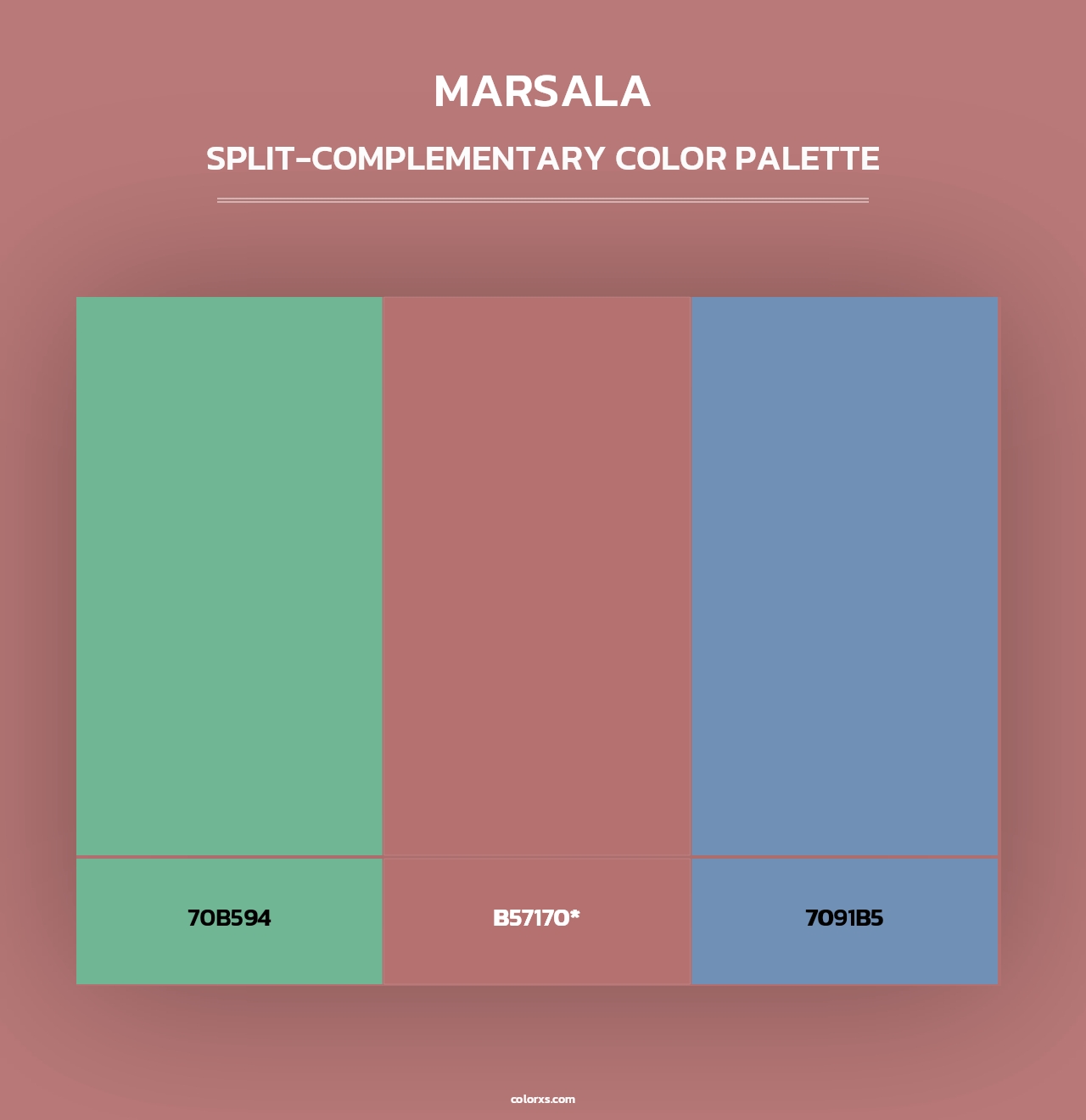 Marsala - Split-Complementary Color Palette