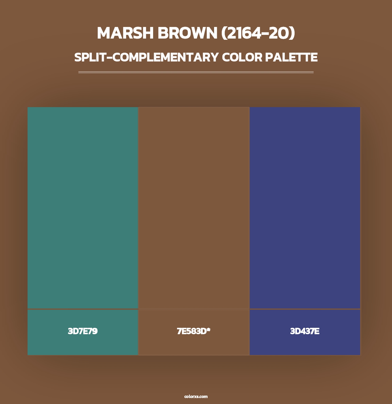 Marsh Brown (2164-20) - Split-Complementary Color Palette
