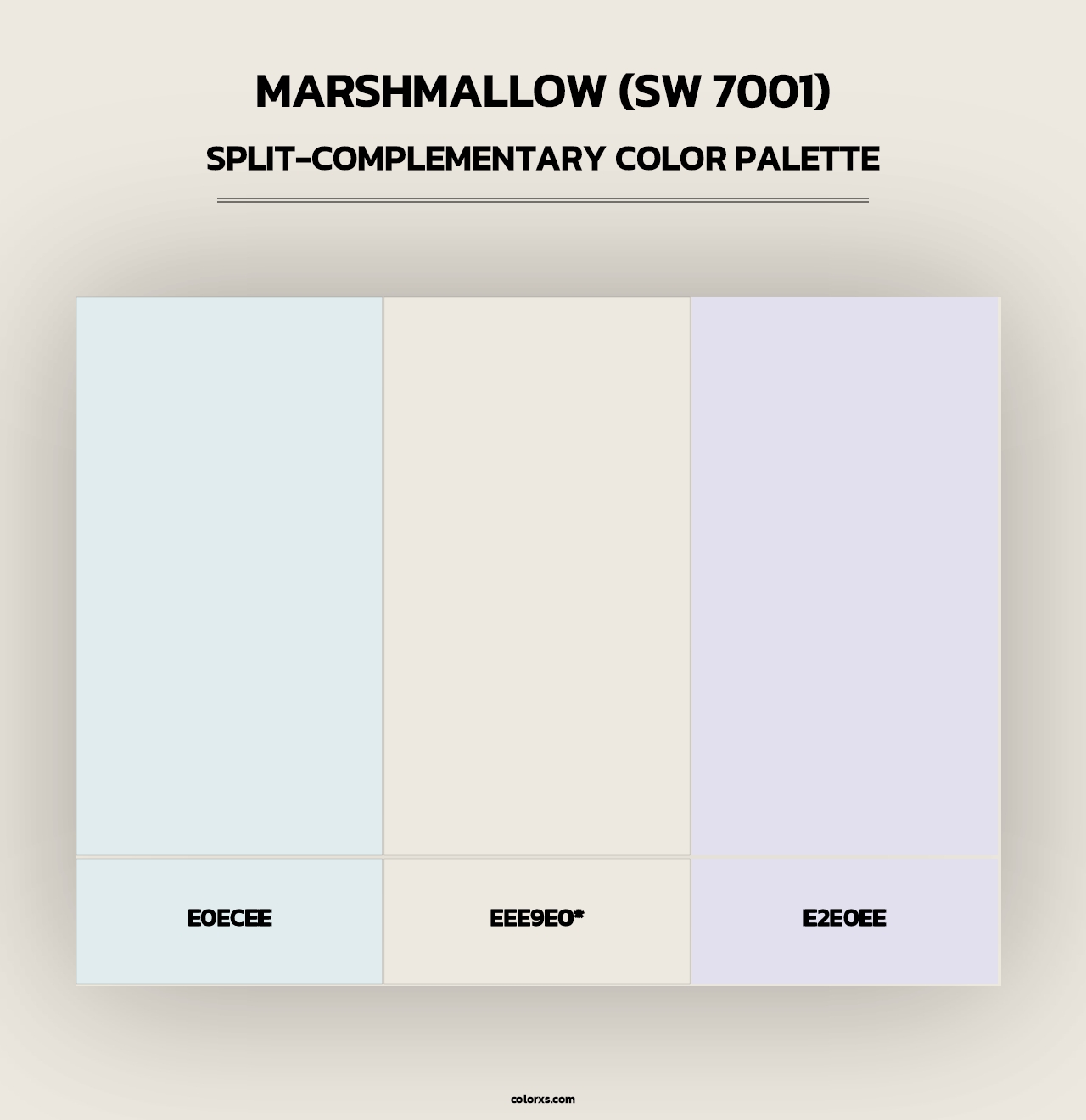 Marshmallow (SW 7001) - Split-Complementary Color Palette