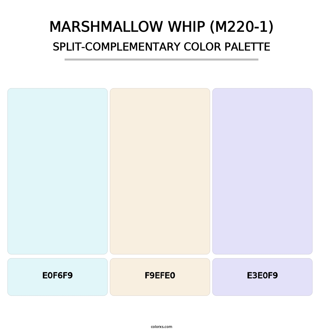 Marshmallow Whip (M220-1) - Split-Complementary Color Palette