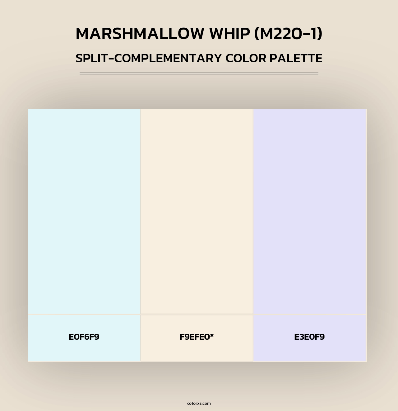Marshmallow Whip (M220-1) - Split-Complementary Color Palette