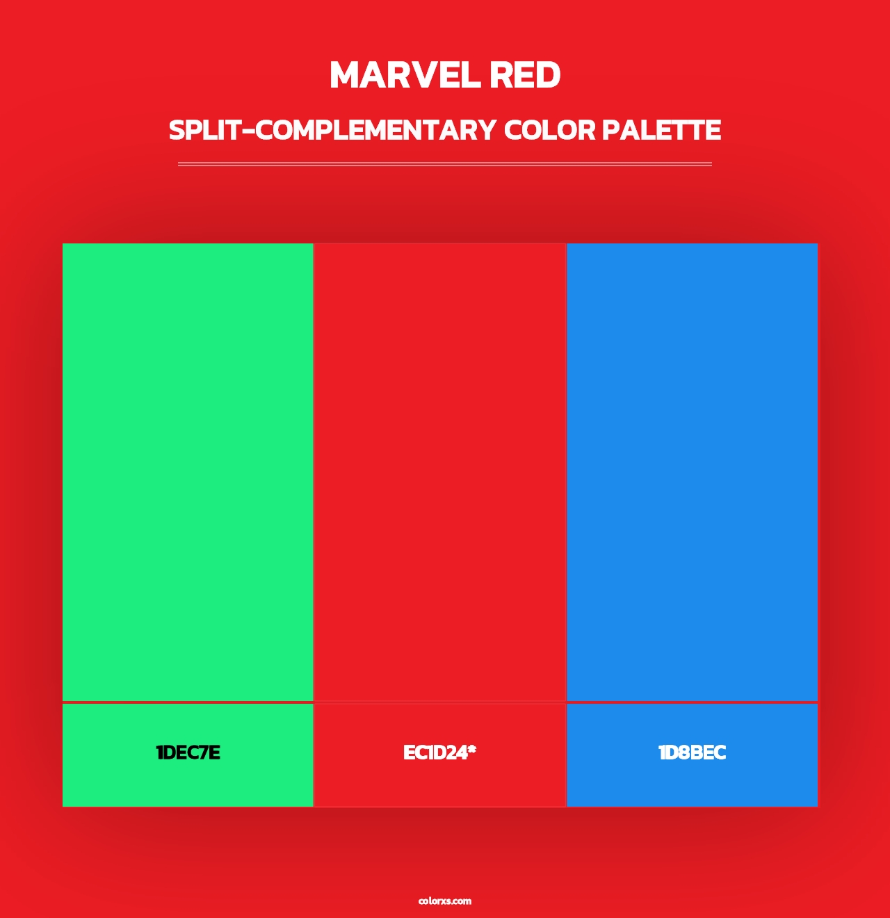 Marvel Red - Split-Complementary Color Palette